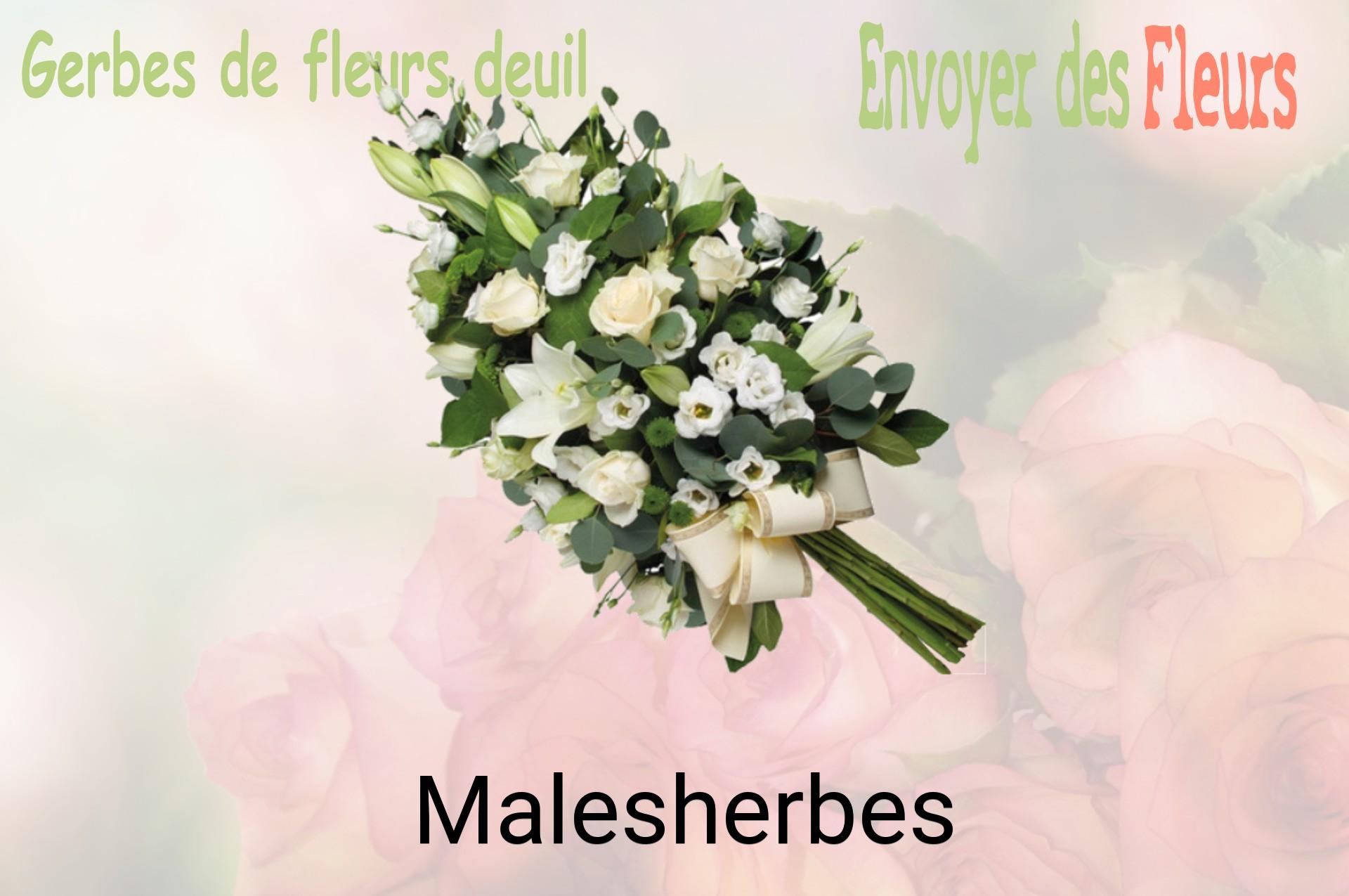 Gerbe de fleurs de deuil livrée à Malesherbes